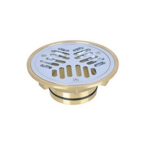 Floor Grate Brass Round C/P – 100mm
