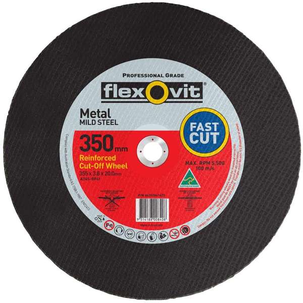Flexovit Wheel Cut Off Metal 355 x 3.8 x 20mm
