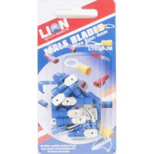 Lion Male Blade Terminals 4mm 17 Piece