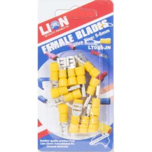 Lion Terminal Female Blade Yellow 5-6mm 14 Piece