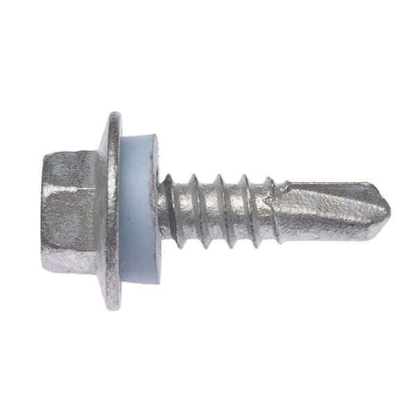 Zenith Metal Screws Hex Head with Seal Galv 12G x 20mm 100 Pack