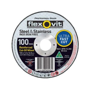 Flexovit Ultra Thin Cut-Off Wheel 100 x 16mm 10 Pack