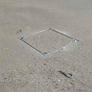 Stainless Steel Tile Insert Pit Cover – 600 x 600mm (For Paved & Tiled Areas)