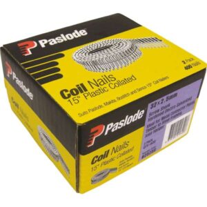 Paslode Electro Galvanised Hardened Plastic Collated Coil Nail – 32 x 2.5mm (15 Deg, Twin Pack)