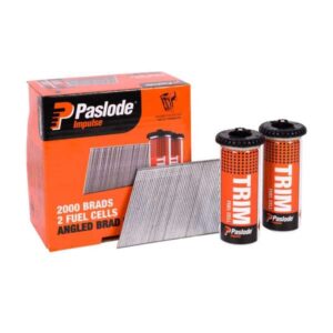 Paslode Impulse 20Deg Brads – 65 x 1.6mm (2000 + 2 Fuel Cells)