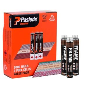 Paslode Impulse Hot Dipped Galvanised Nails – 75 x 3.06mm (3000 + 3 Fuel Cells)