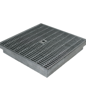Square Heelguard Galvanised Sump Grate – 340mm – 90mm Outlet