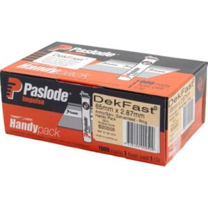 Paslode Amor Galvanised Dekfast Impulse Nails – 65 x 2.87mm (1000 Pack)