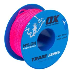 Ox Nylon Builders Line No.8 Gauge Pink 100m
