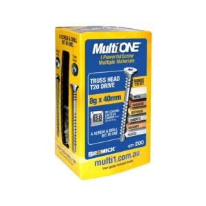 Bremick Screw MultiOne Countersunk Truss Head 20 B8 Coated 8G x 40mm 200 Pack