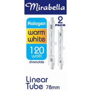 Mirabella Eco Halogen Linear Globe 120W Warm White 78mm 2 Pack