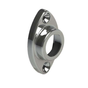 Emro Oval Support Ends Chrome Pair