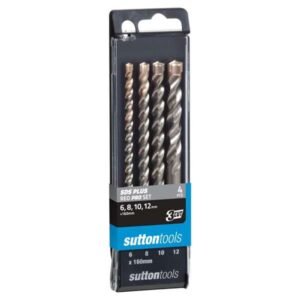 Sutton Masonry Drill Bit Set 3 Cut SDS Plus Reo Pro - 4 Piece