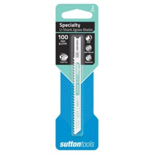 Sutton Tools T-Shank Jigsaw Blade Specialty Plastics 100mm 2 Piece