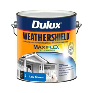 Dulux Exterior Paint Weathershield Low Sheen Black 4L