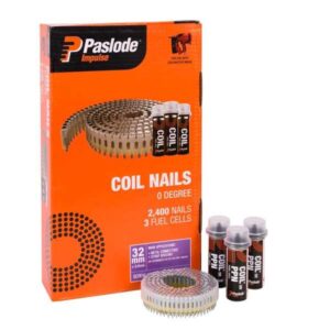Paslode Impulse CoilMaster Nails – 2.5 x 32mm (Box of 2400 + 3 Fuel Cells)