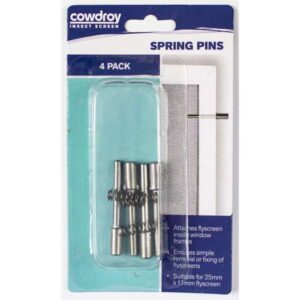 Cowdroy Flyscreen Spring Pins Metal 4 Pack