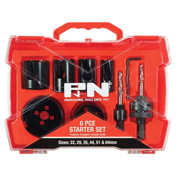 P&N TCT Hole Saw Set Starter 6 Piece