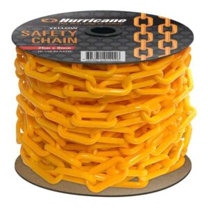 Hurricane Hi Vis Safety Plastic Chain Yellow 8mm x 25m