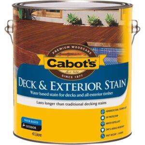 Cabot's 4L Merbau Water Based Deck & Exterior Timber Stain