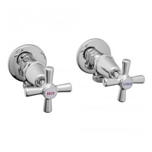 Essentials Wall Mounted Cock Set With H&B C/P (Pair) (027010)