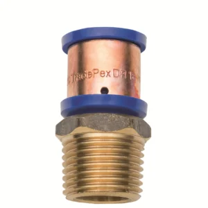 Male Adaptor #3 Crimp PEX Water Blue Tradepex – 16mm x 15Mi