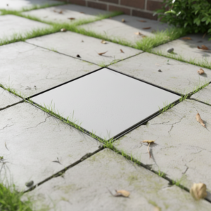 Plastic Drainage Pit + Galvanised Grate – 600mm x 600mm – Tile Insert, Light Duty