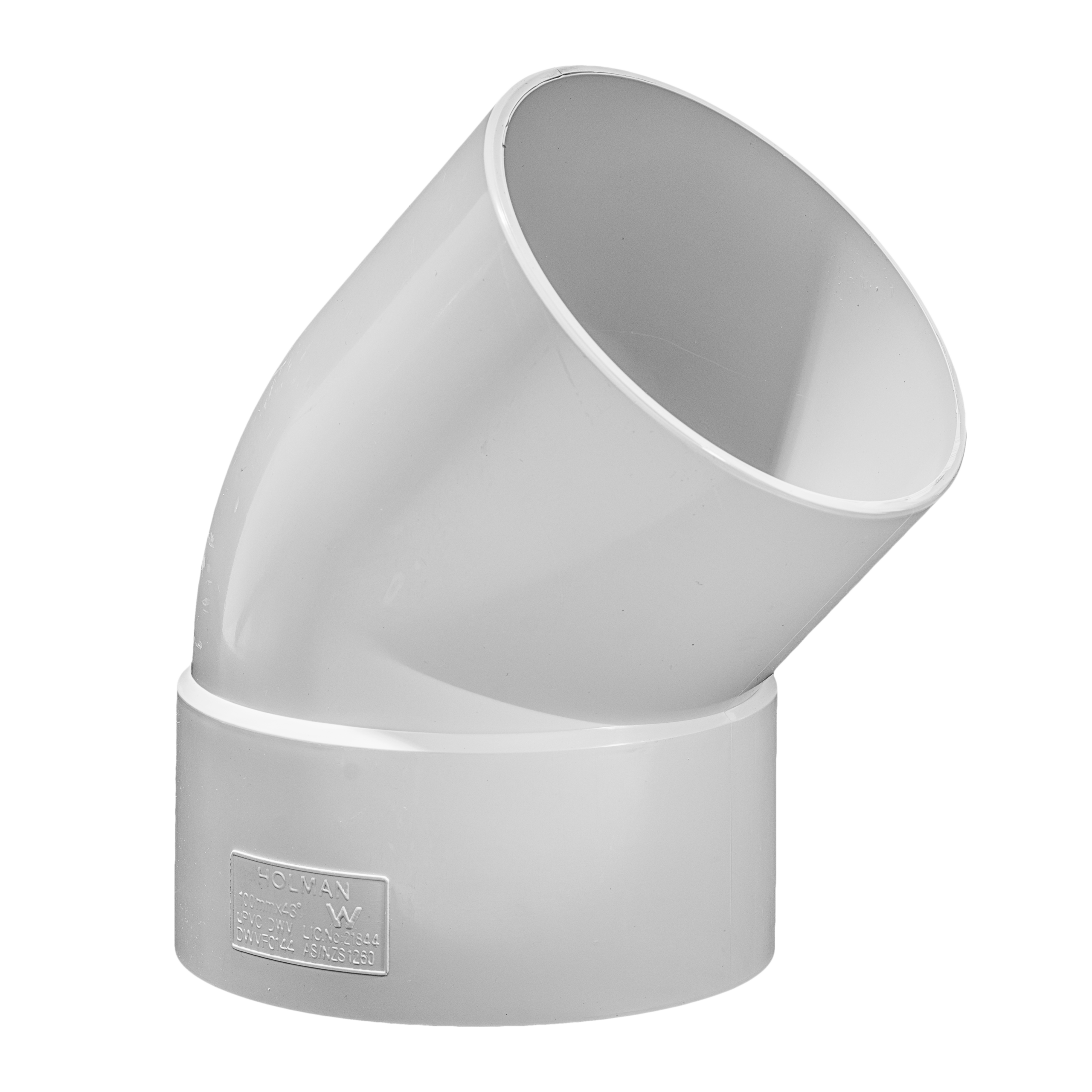 PVC DWV Bend In Fitting 42.5 Deg M-F – 65mm