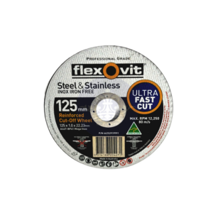 Flexovit Inox Cutting Disc Ultra-Fast Cut 125mm A46TBF41 125 x 1 x 22.23mm