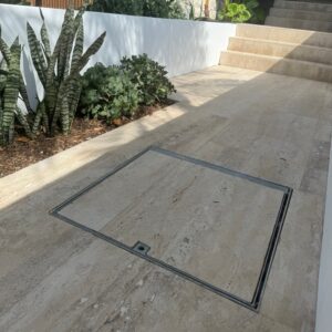 Galvanised Tile Insert Pit Cover – 450 x 450mm (Class B, Paved & Tiled Areas)