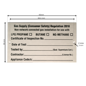 Domestic LPG Compliance Plate