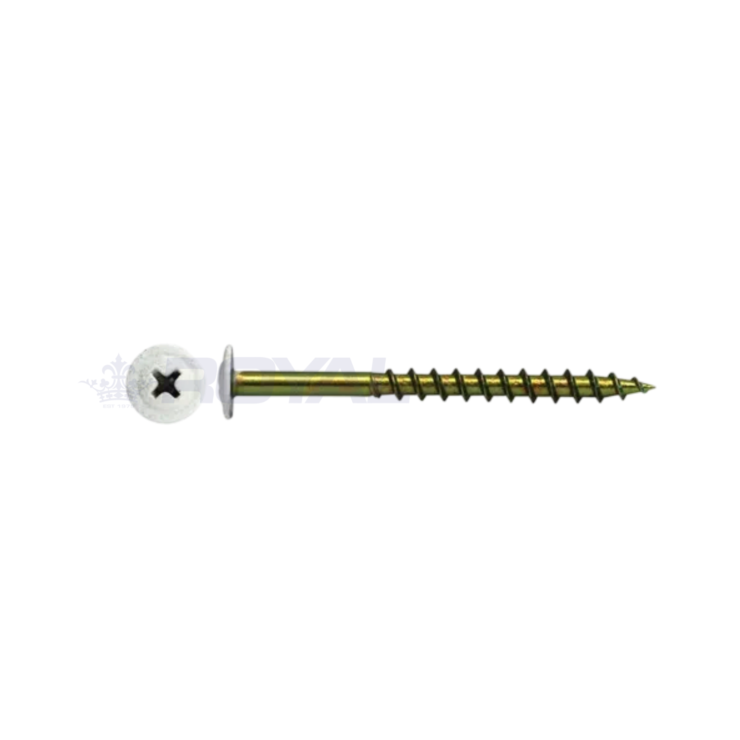 Macsim 8G x 25mm Button Head Cabinet Screws White Box 1000