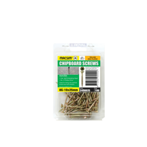 Macsim 8G x 25mm Chipboard Screws ZP B/P 100