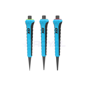 OX Pro Nail Punch with Grip 3 Pack 0.8mm 1.6mm 2.4mm
