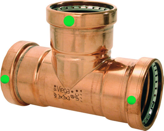 Equal Tee #24 Water F-F Cu Viega Propress 579746 – 20mm
