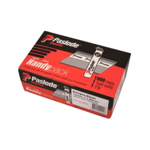 Paslode Handy Pack 75 x 3.06mm Bright Impulse D Head Nails 1000 Pack + 1 Fuel Cell