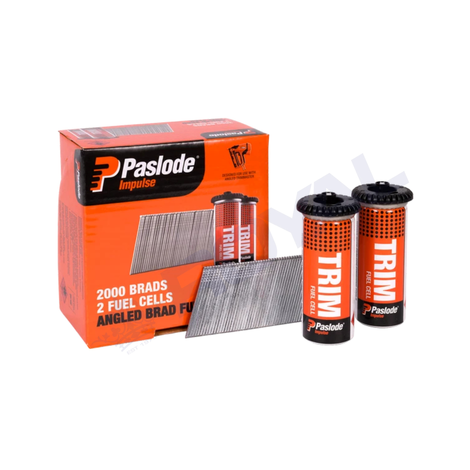 Paslode 38mm 14 Gauge Galvanised Brad Nails 2000 Pack with Fuel