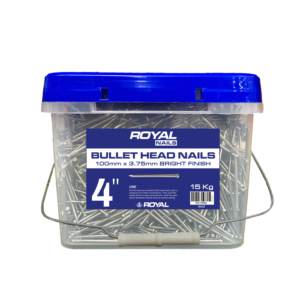 Royal Bullet Head Nails 100 x 3.75mm x 4ft 25kg