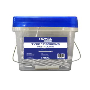 Royal Type 17 Screw Hex Head 14G 10 x 100mm 500 Pack