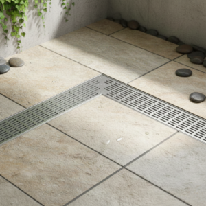 Stainless Corner Shower Grate & Drain – 900 x 900mm (No Outlet)