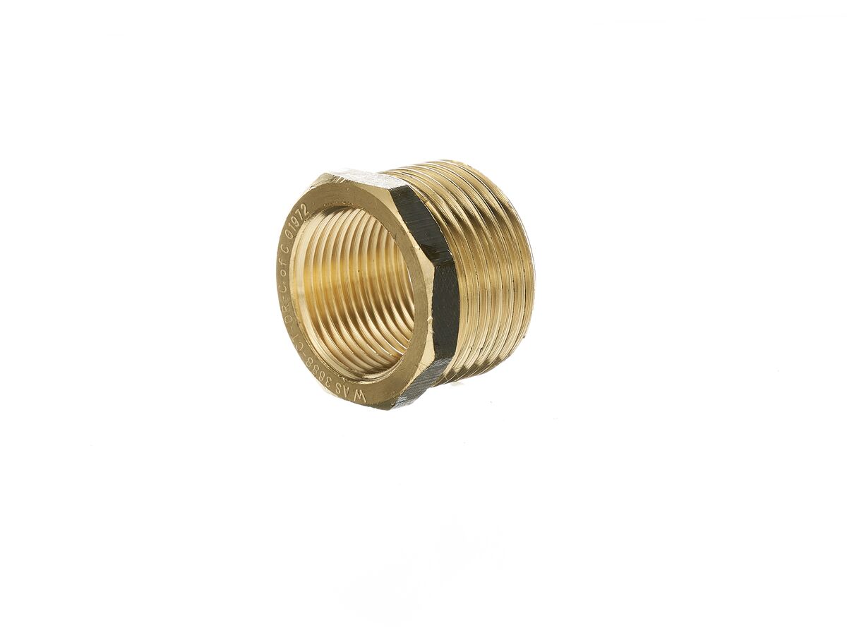 Brass Reducing Bush M-F – 20mm x 15mm 3/4Inch x 1/2Inch (LF)