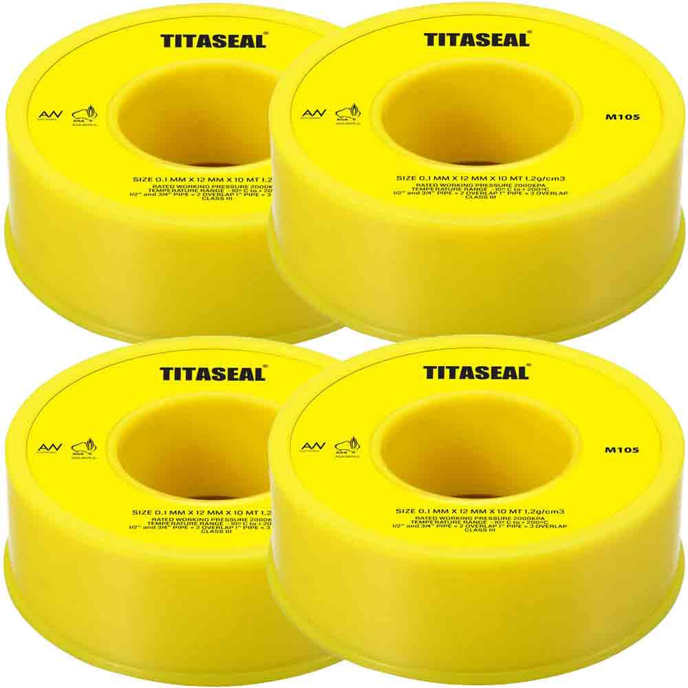 Teflon Gas Seal Tape Yellow – 12mm x 0.01mm x 10m