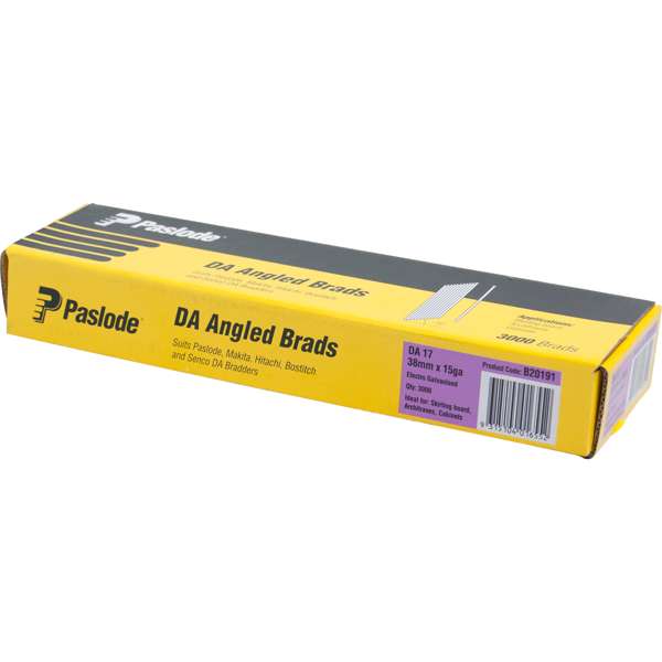 Paslode 38mm DA Angle Brad Nails 3000 Pack