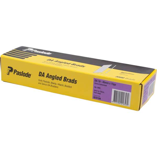 Paslode DA Angle Brad Nails – 45mm (3000 Pack)