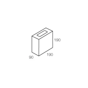 Concrete Besser Half Block – 190 x 190 x 90mm (Grey)