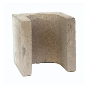 Concrete Besser Half End Block – 190 x 190 x 190mm (Grey)