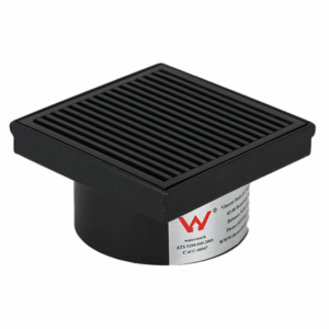 Black Stainless Steel Heelguard Floor Waste – 115mm, 95mm Outlet