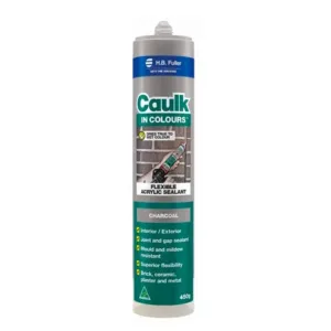 HB Fuller Caulk In Colour Acrylic Gap Filler Cartridge – 450g, Charcoal