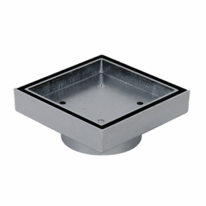 Square Bermuda Chrome Floor Waste – 115mm, 80mm Outlet