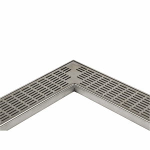 Stainless Corner Shower Grate & Drain – 900 x 900mm (Centre Outlet)